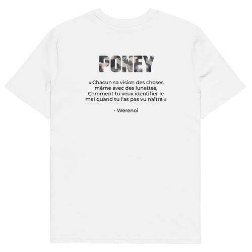 T-shirt PONEY blanc — vue du dos