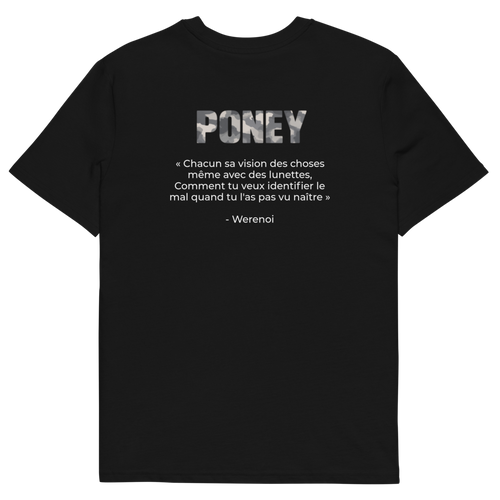 T-shirt PONEY noir — vue du dos
